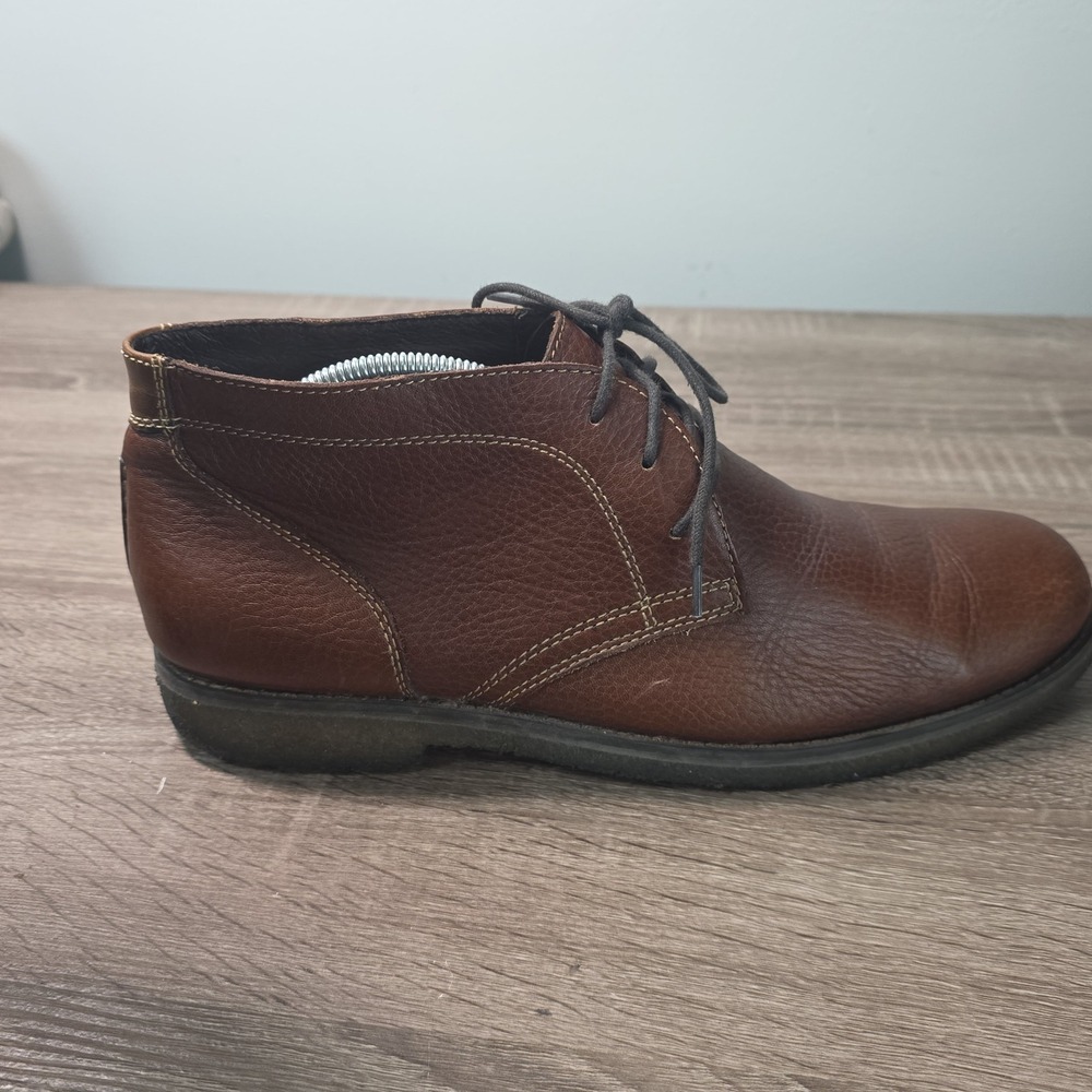 Johnston & Murphy Mens Brown Pebbled Leather Chukka Boots 59-12363 Size 10M - Picture 8 of 11